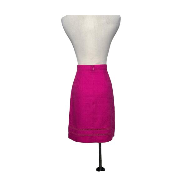 Ann Taylor fuchsia cotton pencil skirt size 0P - Picture 11 of 12
